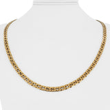 14k Yellow Gold 33.5g Vintage Solid Heavy 5mm Curb Link Chain Necklace 22"