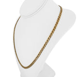 14k Yellow Gold 33.5g Vintage Solid Heavy 5mm Curb Link Chain Necklace 22"