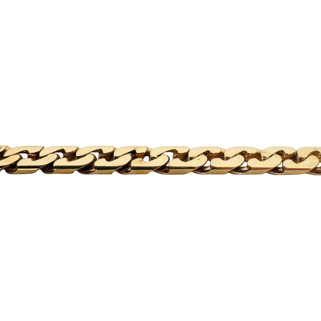 14k Yellow Gold 33.5g Vintage Solid Heavy 5mm Curb Link Chain Necklace 22"
