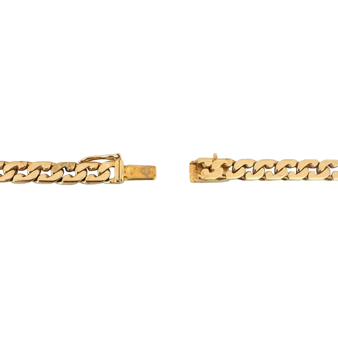 14k Yellow Gold 33.5g Vintage Solid Heavy 5mm Curb Link Chain Necklace 22"