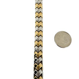14k Yellow and White Gold 11g Ladies Fancy Link Bracelet 7.25"