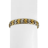 14k Yellow and White Gold 11g Ladies Fancy Link Bracelet 7.25"