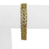 14k Yellow Gold 16g Ladies Solid 10mm Double Curb Link Bracelet 7"