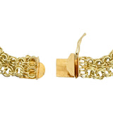 14k Yellow Gold 16g Ladies Solid 10mm Double Curb Link Bracelet 7"