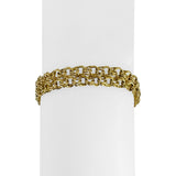 14k Yellow Gold 16g Ladies Solid 10mm Double Curb Link Bracelet 7"