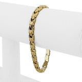 14k Yellow Gold 8g Ladies Vintage 5.5mm Fancy Link Bracelet Italy 7.25"
