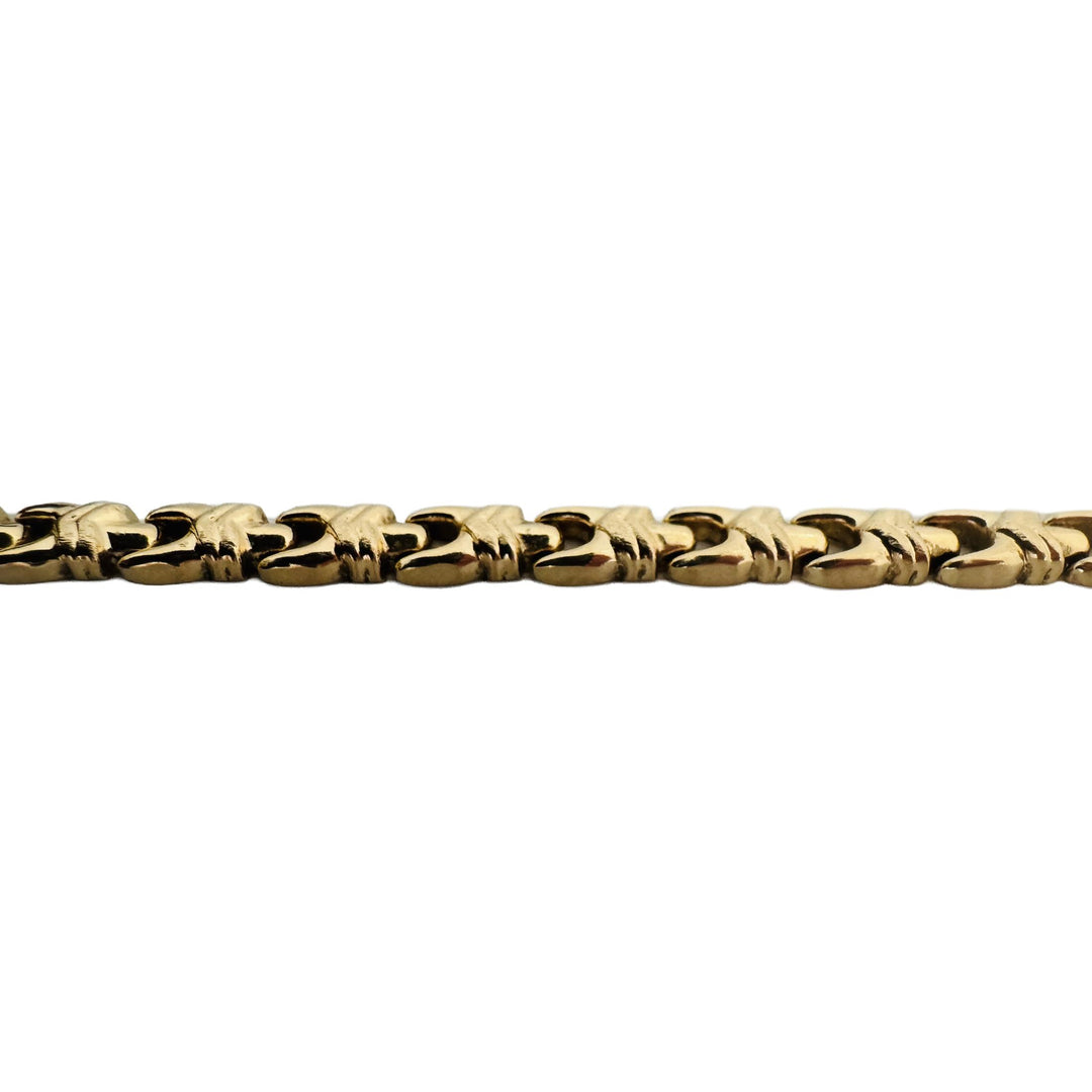 14k Yellow Gold 8g Ladies Vintage 5.5mm Fancy Link Bracelet Italy 7.25"