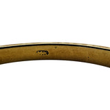14k White and Yellow Gold 11.6g Solid Fancy Bangle Bracelet 7.85"