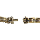 14k Yellow and White Gold 11g Ladies Fancy Link Bracelet Turkey 8"