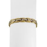 14k Yellow and White Gold 11g Ladies Fancy Link Bracelet Turkey 8"