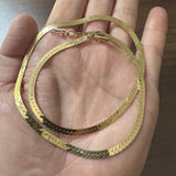 14k Yellow Gold 16g Solid Thick 4mm Herringbone Link Chain Necklace 20"