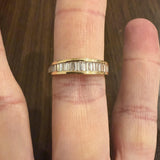 14k Yellow Gold and 0.75cttw Baguette Cut Diamond Men's Band Ring Size 10