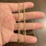 18k Yellow Gold 15.6g Solid Vintage 3.5mm Curb Link Chain Necklace Italy 19.5"