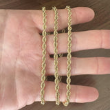 14k Yellow Gold 43.6g Solid Heavy 4mm Vintage Rope Chain Necklace 30"