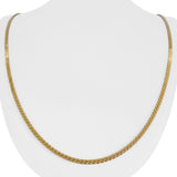 14k Yellow Gold 13.4g Solid Vintage 2.5mm Serpentine Link Necklace Italy 27"