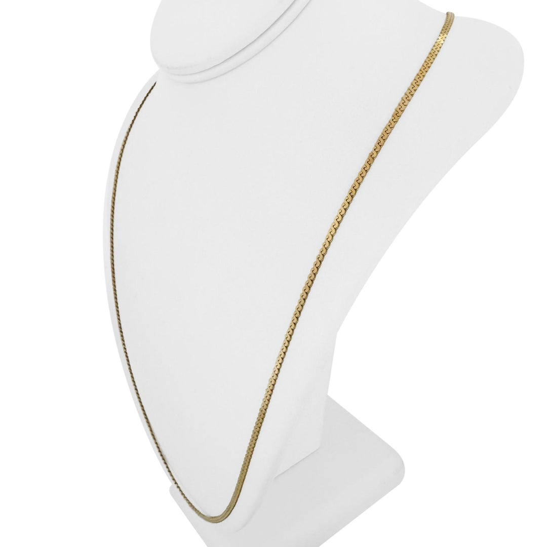 14k Yellow Gold 13.4g Solid Vintage 2.5mm Serpentine Link Necklace Italy 27"
