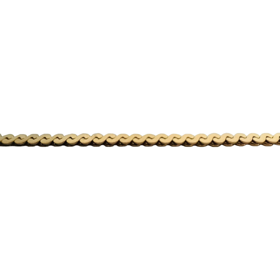 14k Yellow Gold 13.4g Solid Vintage 2.5mm Serpentine Link Necklace Italy 27"