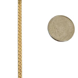 14k Yellow Gold 13.4g Solid Vintage 2.5mm Serpentine Link Necklace Italy 27"