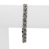 14k White Gold 9.7g Ladies 7mm Fancy Link Bracelet 7"