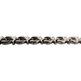 14k White Gold 9.7g Ladies 7mm Fancy Link Bracelet 7"