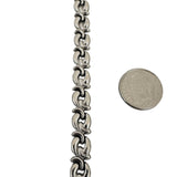 14k White Gold 9.7g Ladies 7mm Fancy Link Bracelet 7"
