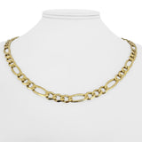 14k Yellow Gold 32g Solid Heavy 7mm Figaro Link Chain Necklace Italy 20"