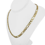 14k Yellow Gold 32g Solid Heavy 7mm Figaro Link Chain Necklace Italy 20"