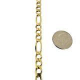 14k Yellow Gold 32g Solid Heavy 7mm Figaro Link Chain Necklace Italy 20"
