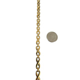 14k Yellow Gold 10.5g Ladies Vintage 6.5mm Fancy X Link Bracelet Italy 7.5"