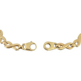 14k Yellow Gold 10.5g Ladies Vintage 6.5mm Fancy X Link Bracelet Italy 7.5"