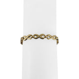 14k Yellow Gold 10.5g Ladies Vintage 6.5mm Fancy X Link Bracelet Italy 7.5"