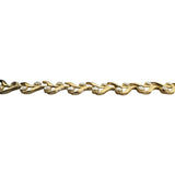 14k Yellow and White Gold 5.5g Ladies 7.5mm Floral Link Bracelet 7"