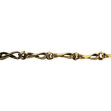 14k Yellow Gold 5.8g Hollow Vintage 5.5mm Fancy Twisted Link Bracelet 8"
