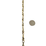14k Yellow Gold 5.8g Hollow Vintage 5.5mm Fancy Twisted Link Bracelet 8"