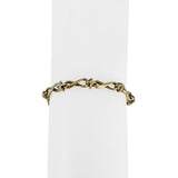 14k Yellow Gold 5.8g Hollow Vintage 5.5mm Fancy Twisted Link Bracelet 8"