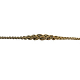 14k Yellow Gold and Diamond 7g Two Strand Graduated Rope Bracelet 7"