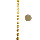 24k Pure Yellow Gold 16.6g Solid Heavy 6mm Ball Bead Link Bracelet 7"