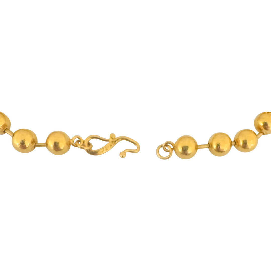 24k Pure Yellow Gold 16.6g Solid Heavy 6mm Ball Bead Link Bracelet 7"