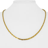 22k Yellow Gold 23g Solid Heavy 2.3mm Bar Link Chain Necklace 20"