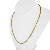 22k Yellow Gold 23g Solid Heavy 2.3mm Bar Link Chain Necklace 20"