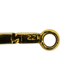 22k Yellow Gold 23g Solid Heavy 2.3mm Bar Link Chain Necklace 20"