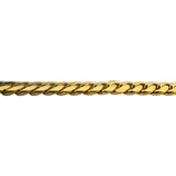 18k Yellow Gold 38g Solid Heavy 7mm Men's Cuban Link Bracelet Italy 8.5"