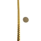 18k Yellow Gold 38g Solid Heavy 7mm Men's Cuban Link Bracelet Italy 8.5"