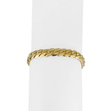 18k Yellow Gold 38g Solid Heavy 7mm Men's Cuban Link Bracelet Italy 8.5"