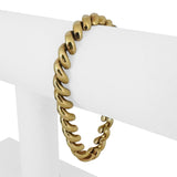 18k Yellow Gold 14.8g Ladies Polished 8mm San Marco Link Bracelet Peru 7.25"