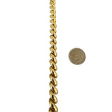 18k Yellow Gold 14.8g Ladies Polished 8mm San Marco Link Bracelet Peru 7.25"