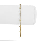 18k Yellow Gold 4.3g Vintage UnoAErre 3mm Box Link Station Bracelet 7"