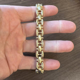14k Yellow Gold 22.4g Vintage Ladies 12mm Fancy Link Bracelet Italy 7"