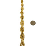 18k Yellow Gold 14.7g Sparkling Thick 12mm Rope Bracelet Italy 8.25"