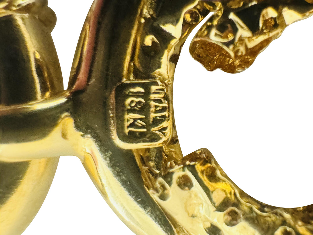 18k Yellow Gold 14.7g Sparkling Thick 12mm Rope Bracelet Italy 8.25"